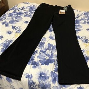 L.L. Bean Women's Black Flared Wide-Leg Jeans